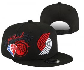 Cheap Portland Trail Blazers Stitched Snapback 75th Anniversary Hats 0010