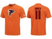 Wholesale Cheap Nike Atlanta Falcons #11 Julio Jones Name & Number NFL T-Shirt Orange