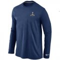 Wholesale Cheap Nike Seattle Seahawks Super Bowl XLVIII Champions Trophy Collection Locker Room Long Sleeve Dark Blue