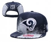 Cheap Rams Team Logo Navy White Adjustable Hat YD