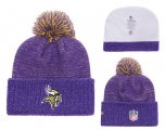 Cheap NFL Minnesota Vikings Logo Stitched Knit Beanies 011