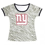 Wholesale Cheap Women's New York Giants Sideline Legend Authentic Logo Zebra Stripes T-Shirt