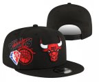 Cheap Chicago Bulls Stitched Snapback 75th Anniversary Hats 058