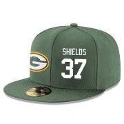 Cheap Green Bay Packers #37 Sam Shields Snapback Cap NFL Player Green with White Number Stitched Hat