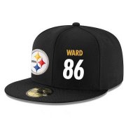 Cheap Pittsburgh Steelers #86 Hines Ward Snapback Cap NFL Player Black with White Number Stitched Hat