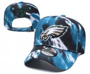 Cheap Eagles Team Logo Blue Black Peaked Adjustable Fashion Hat YD