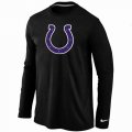 Wholesale Cheap Nike Indianapolis Colts Logo Long Sleeve T-Shirt Black