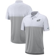 Wholesale Cheap Philadelphia Eagles Nike Sideline Early Season Performance Polo White Gray