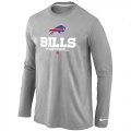 Wholesale Cheap Nike Buffalo Bills Critical Victory Long Sleeve T-Shirt Grey