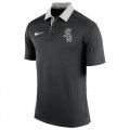 Wholesale Cheap Men's Chicago White Sox Nike Black Authentic Collection Dri-FIT Elite Polo