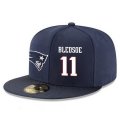 Cheap New England Patriots #11 Julian Edelman Snapback Cap NFL Player Navy Blue with White Number Stitched Hat