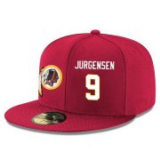 Cheap Washington Redskins #9 Sonny Jurgensen Snapback Cap NFL Player Red with White Number Stitched Hat