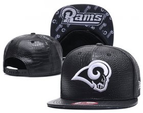 Cheap NFL Los Angeles Rams Team Logo Black Snapback Adjustable Hat GS