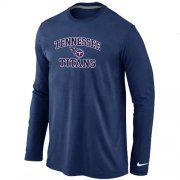 Wholesale Cheap Nike Tennessee Titans Heart & Soul Long Sleeve T-Shirt Dark Blue