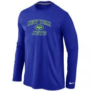 Wholesale Cheap Nike New York Jets Heart & Soul Long Sleeve T-Shirt Blue