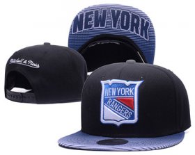 Cheap NHL New York Rangers Team Logo Black Mitchell & Ness Adjustable Hat