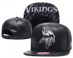 Cheap NFL Minnesota Vikings Team Logo Black Snapback Adjustable Hat G789