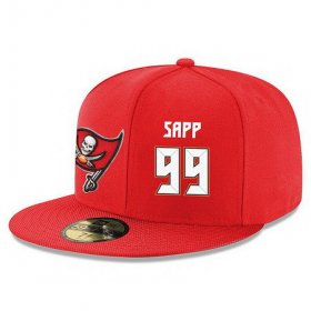 Cheap Tampa Bay Buccaneers #99 Warren Sapp Snapback Cap NFL Player Red with White Number Stitched Hat