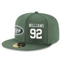 Cheap New York Jets #92 Leonard Williams Snapback Cap NFL Player Green with White Number Stitched Hat