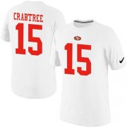 Wholesale Cheap Nike San Francisco 49ers #15 Michael Crabtree Pride Name & Number NFL T-Shirt White