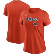 Wholesale Cheap Houston Astros Nike Women's Cooperstown Collection Wordmark T-Shirt Orange