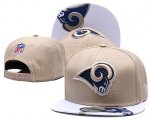 Cheap Rams Team Logo Cream Adjustable Hat TX