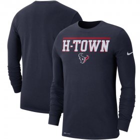 Wholesale Cheap Houston Texans Nike Sideline Local Performance Long Sleeve T-Shirt Navy