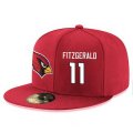 Cheap Arizona Cardinals #11 Larry Fitzgerald Snapback Cap NFL Player Red with White Number Stitched Hat