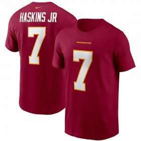 Wholesale Cheap Washington Redskins #7 Dwayne Haskins Football Team Nike Player Name & Number T-Shirt Burgundy