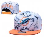 Cheap Dolphins Team Logo Smoke Orange Adjustable Hat TX