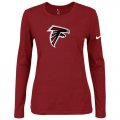 Wholesale Cheap Women's Nike Atlanta Falcons Of The City Long Sleeve Tri-Blend NFL T-Shirt Red