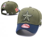 Cheap NFL Dallas Cowboys Team Logo Olive Peaked Adjustable Hat SG15