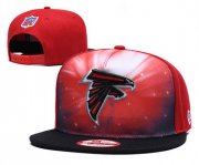 Cheap Falcons Team Logo Black Red Galaxy Adjustable Hat GS