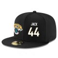 Cheap Jacksonville Jaguars #44 Myles Jack Snapback Cap NFL Player Black with White Number Stitched Hat