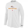 Wholesale Cheap Nike Denver Broncos Critical Victory Long Sleeve T-Shirt White