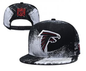 Cheap Falcons Team Logo Black White Adjustable Hat YD