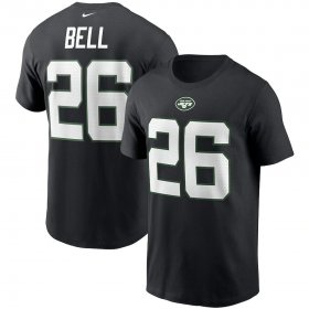 Wholesale Cheap New York Jets #26 Le\'Veon Bell Nike Team Player Name & Number T-Shirt Black