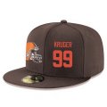 Cheap Cleveland Browns #99 Stephen Paea Snapback Cap NFL Player Brown with Orange Number Stitched Hat