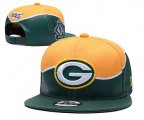 Cheap Packers Team Logo Green Yellow 2019 Draft 100th Season Adjustable Hat YD