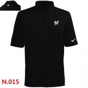 Wholesale Cheap Nike Milwaukee Brewers 2014 Players Performance Polo Black