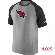 Wholesale Cheap Nike Arizona Cardinals Ash Tri Big Play Raglan NFL T-Shirt Grey/Black