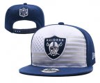 Cheap Raiders Team Logo Navy White 2019 Draft Adjustable Hat YD