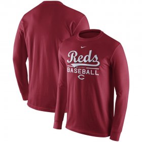 Wholesale Cheap Cincinnati Reds Nike Practice Long Sleeve T-Shirt Red