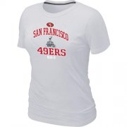 Wholesale Cheap Women's San Francisco 49ers Super Bowl XLVII Heart & Soul T-Shirt White