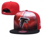 Cheap Falcons Team Logo Red Black Adjustable Leather Hat TX