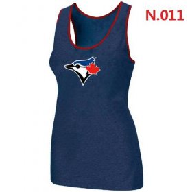 Wholesale Cheap Women\'s Nike Toronto Blue Jays Big Logo Tri-Blend Racerback Stretch Tank Top Blue