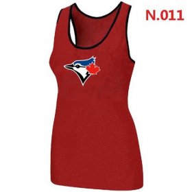 Wholesale Cheap Women\'s Nike Toronto Blue Jays Big Logo Tri-Blend Racerback Stretch Tank Top Red