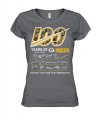 Wholesale Cheap Green Bay Packers 100 Seasons Memories Women's T-Shirt Dark Gray