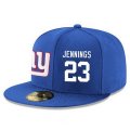 Cheap New York Giants #23 Rashad Jennings Snapback Cap NFL Player Royal Blue with White Number Stitched Hat