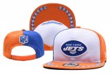 Cheap Jets Team Logo White Orange 2019 Draft Adjustable Hat YD